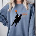 Basketball Slam Dunk Elementary Graduation 2025 6th Grade Comfort Colors Sweatshirt Blue Jean