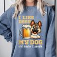 I Like Beer My Dog And Maybe 2 People Introvert Pun Comfort Colors Sweatshirt Blue Jean I Like Beer My Dog And Maybe 2 People Introvert Pun Comfort Colors Sweatshirt Blue Jean