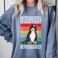 Bernedoodle Dog Introvert Bernedoodle Comfort Colors Sweatshirt Blue Jean