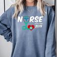 Best Nurse Graduation- RN Nurse Established 2019 LPN Comfort Colors Sweatshirt Blue Jean