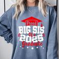Big Sis Of a 2025 Graduate Class Senior Graduation Grad 25 Comfort Colors Sweatshirt Blue Jean