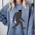 Bigfoot Graduate Shirt Cute Sasquatch Graduation Comfort Colors Sweatshirt Blue Jean