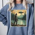 Bigfoot Sasquatch Alien Spaceship UFO Introvert Bruh Comfort Colors Sweatshirt Blue Jean Bigfoot Sasquatch Alien Spaceship UFO Introvert Bruh Comfort Colors Sweatshirt Blue Jean