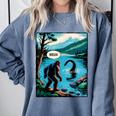 Bigfoot Sasquatch Loch Ness Monster Introvert Bruh Comfort Colors Sweatshirt Blue Jean Bigfoot Sasquatch Loch Ness Monster Introvert Bruh Comfort Colors Sweatshirt Blue Jean