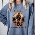 Bigfoot Sasquatch Lover Introvert Antisocial Humor Comfort Colors Sweatshirt Blue Jean