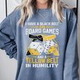Board Game Saying Shy Introvert Geeks Comfort Colors Sweatshirt Blue Jean