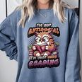 Book Lover Owl Reading Books Introvert Bookworm Comfort Colors Sweatshirt Blue Jean