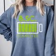Bsc Completed Bachelor Of Science Graduation 2025 Comfort Colors Sweatshirt Blue Jean
