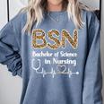 BSN Bachelor Of Science In Nursing Student Graduation Comfort Colors Sweatshirt Blue Jean