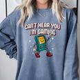 Cant Hear You Im Gaming Introvert Gamer Antisocial Raglan Baseball Tee Comfort Colors Sweatshirt Blue Jean