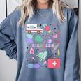 Can’t Talk Right Now Doing Paramedic Nurse Graduation Comfort Colors Sweatshirt Blue Jean