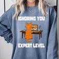 Cat Ignoring You Expert Level Orange Tabby Introvert Comfort Colors Sweatshirt Blue Jean Cat Ignoring You Expert Level Orange Tabby Introvert Comfort Colors Sweatshirt Blue Jean