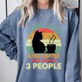 Cats Coffee & 3 People Tee Cute Font Introvert Humor Comfort Colors Sweatshirt Blue Jean Cats Coffee & 3 People Tee Cute Font Introvert Humor Comfort Colors Sweatshirt Blue Jean