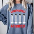 Chemistry Science Joke Graduated Cylinder Graduation T-Shirt Comfort Colors Sweatshirt Blue Jean