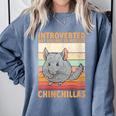 Chinchilla Owner Introvert Chinchilla Comfort Colors Sweatshirt Blue Jean