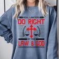 Christian Lawyer Attorney Law Student Graduation Exam Comfort Colors Sweatshirt Blue Jean