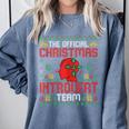 Christmas Introvert Team Introvert Introverted Xmas Comfort Colors Sweatshirt Blue Jean