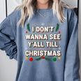 Christmas Sarcastic Introvert Holiday Shirt Comfort Colors Sweatshirt Blue Jean