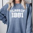 Class Of 1981 School Tee Shirt Graduation Class Party Comfort Colors Sweatshirt Blue Jean