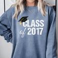 Class Of 2017 Senior Graduation Comfort Colors Sweatshirt Blue Jean