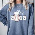 Class Of 2018 Baseball Senior Graduation Shirt Grad Comfort Colors Sweatshirt Blue Jean