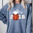 Class Of 2018 Basketball Senior Graduation Shirt Grad Comfort Colors Sweatshirt Blue Jean