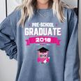 Class Of 2018 Preschool Graduation Girls Pre K Comfort Colors Sweatshirt Blue Jean