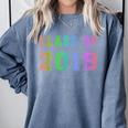 Class Of 2019 High School Graduation Date Graduate Comfort Colors Sweatshirt Blue Jean
