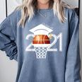 Class 2021 Graduation Senior Basketball Player Comfort Colors Sweatshirt Blue Jean