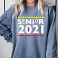 Class Of 2021 Senior Year 90's TV Style Graduation For Grad Comfort Colors Sweatshirt Blue Jean