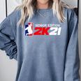 Class Of 2021 Senior Year Gamer Style Graduation For Grad Comfort Colors Sweatshirt Blue Jean