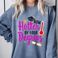Class Of 2022 Four Degrees Hotter Graduation Day Master Grad Comfort Colors Sweatshirt Blue Jean
