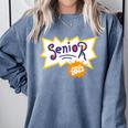 Class Of 2022 Senior Year 90's TV Style Graduation For Grad Comfort Colors Sweatshirt Blue Jean