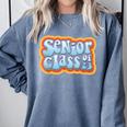 Class Of 2023 Graduating Senior Graduation Comfort Colors Sweatshirt Blue Jean