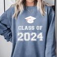 Class Of 2024 Graduation Comfort Colors Sweatshirt Blue Jean