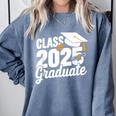 Class Of 2025 Graduate 2025 Graduation Comfort Colors Sweatshirt Blue Jean