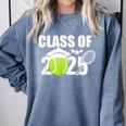 Class Of 2025 Graduation Senior Tennis Player Comfort Colors Sweatshirt Blue Jean