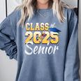 Class Of 2025 Senior Graduate 2025 Graduation Class Comfort Colors Sweatshirt Blue Jean