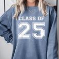 Class Of 2025 Senior Graduation High School Back To School Comfort Colors Sweatshirt Blue Jean