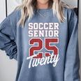 Class Of 2025 Senior 2025 Graduation 2025 Soccer Comfort Colors Sweatshirt Blue Jean