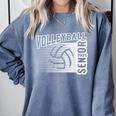 Class Of 2025 Volleyball Senior Class 25 Graduation Comfort Colors Sweatshirt Blue Jean