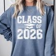 Class Of 2026 Graduation Senior School Pride Comfort Colors Sweatshirt Blue Jean