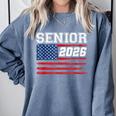 Class Of 2026 Senior Back To School American Flag Graduation Comfort Colors Sweatshirt Blue Jean