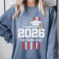 Class Of 2026 Senior Graduation American Flag Senior 2026 Comfort Colors Sweatshirt Blue Jean