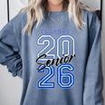 Class Of 2026 Senior Graduation High School And College Grad Comfort Colors Sweatshirt Blue Jean