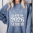 Class Of 2026 Senior Graduation School College Comfort Colors Sweatshirt Blue Jean