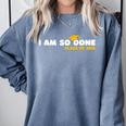 Class Of 2026 I Am So Done Graduation For Him Her Women Men Comfort Colors Sweatshirt Blue Jean