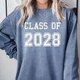Class Of 2028 Graduation School Grad 2028 Graduate Comfort Colors Sweatshirt Blue Jean