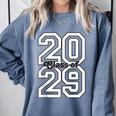 Class Of 2029 Graduating School Class Of 2029 Graduation Comfort Colors Sweatshirt Blue Jean