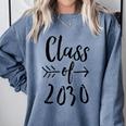 Class Of 2030 Graduation Kindergarten Seniors Comfort Colors Sweatshirt Blue Jean